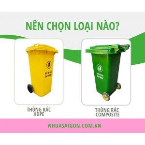 Nên chọn thùng rác nhựa HDPE hay thùng rác COMPOSITE?